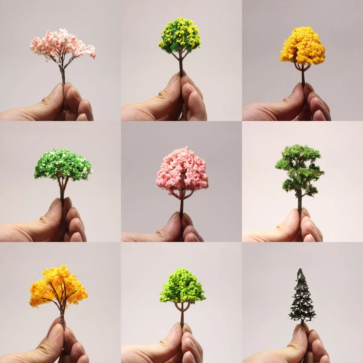 1/5 PC Mini Flowers Tree Model Artificial Plants Small Tree Fake Plant Ornaments For Home Decoration DIY Fairy Garden Doll House