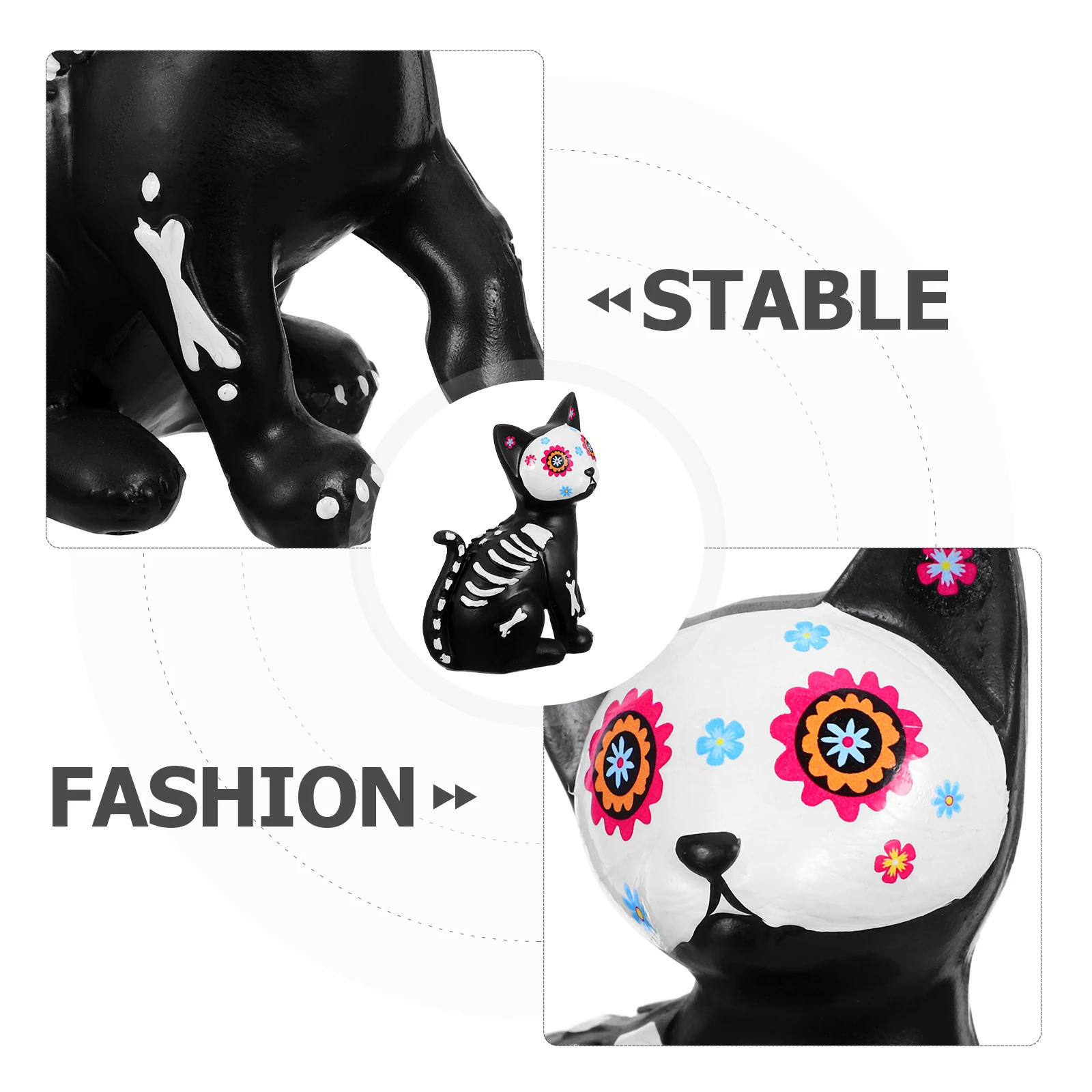 

Статуя кошки на Хэллоуин в честь Дня мертвых - фигурка маленького кота из жуткая смолы, украшения для вечеринки в честь Хэллоуина и реквизит для фотографий