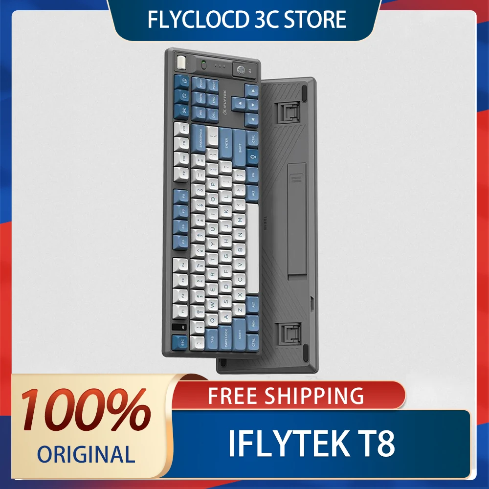 iFLYTEK T8 AI Mechanical Keyboard 3Mode Intelligent Voice Input T8 Spark Version Office Gaming Keyboard Custom PC Accessories