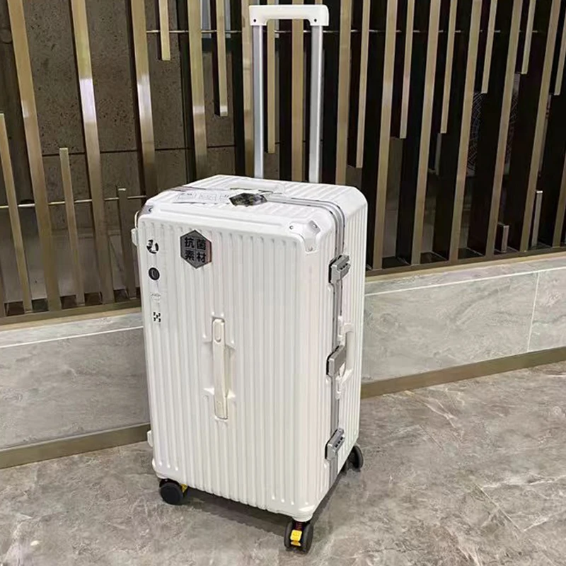 

Large Capacity Aluminum Frame Luggage Cup Holder 30 inch Large Size Trolley Case Suitcase Brake Wheel Men and Women Travel Bag