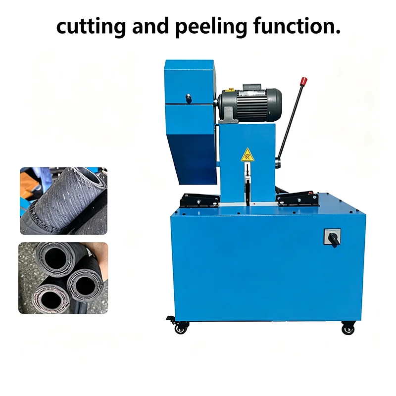 2 combined 1 BNT550A Hydraulic Flexible Rubber Hose Cutter Peeling Machine Dustless Hose Cutting Machine