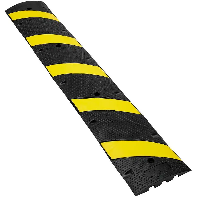 Rampes de protection de câbles à 2 canaux, ponts de protection en caoutchouc, 183x30x4,5 cm, protection pour passage de véhicules, capacité de charge de 10000 kg, antidérapants, lot de 2