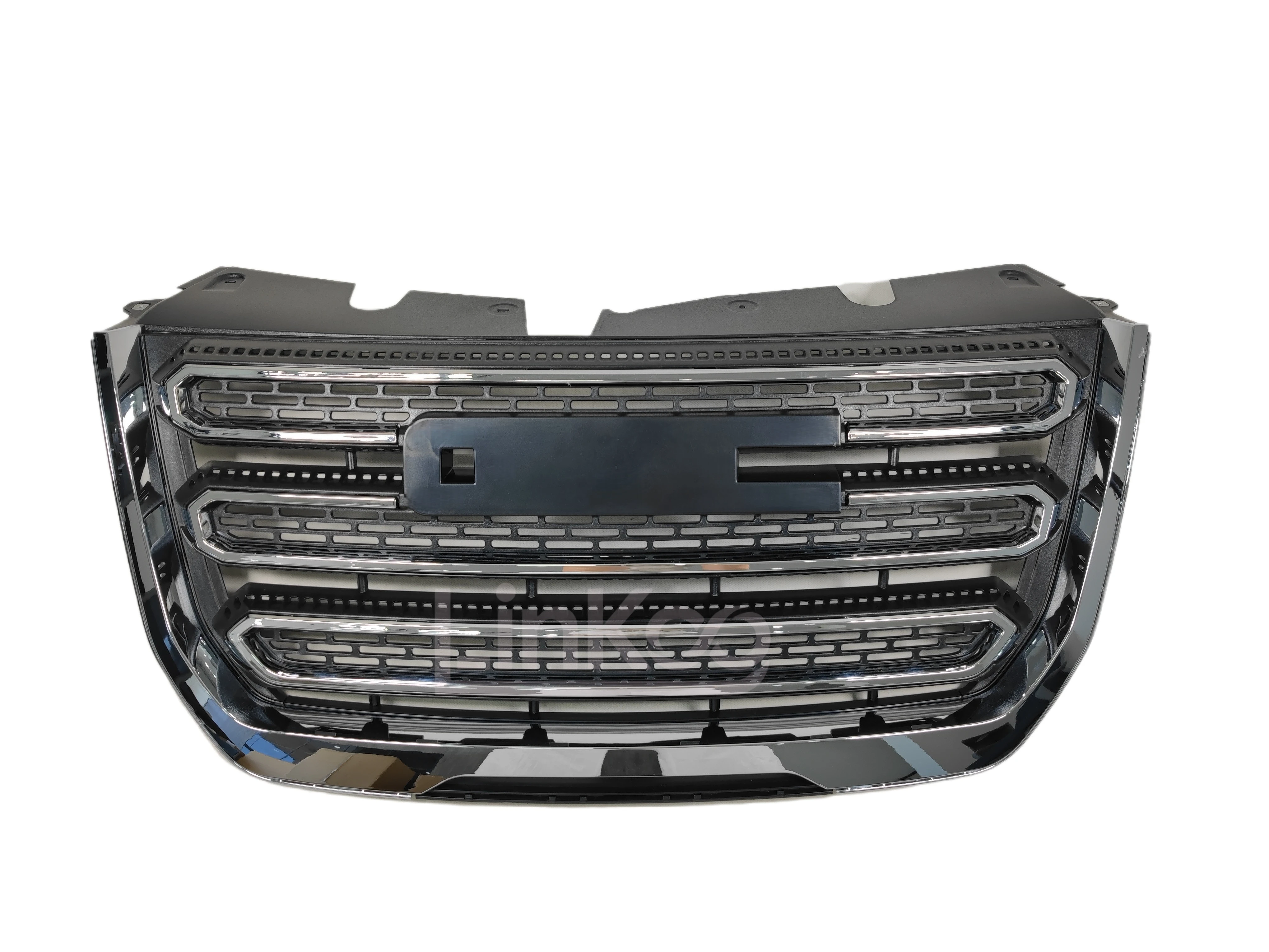 

STLFFront Grille 23379208 for GMCs Terrain Grille SLT 2016 2017 ABS Electroplated Frame Black Strip Front Bumper Grille