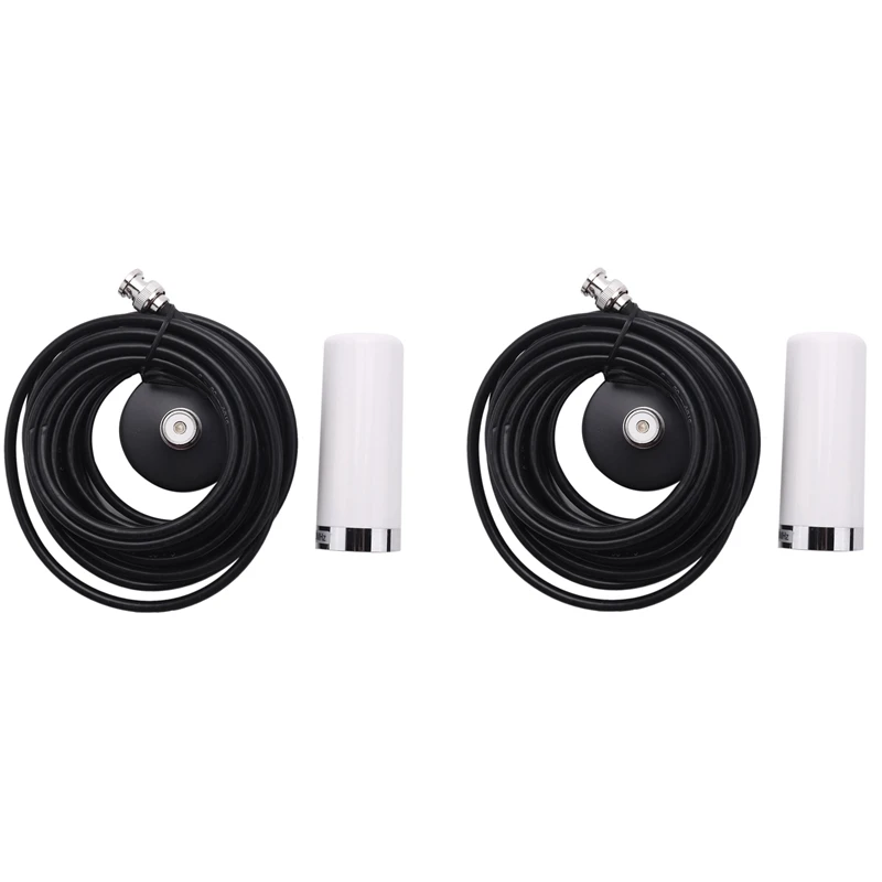 

2X Vehicle/Car Mobile Radio VHF/UHF Dual Band Antenna BNC Male Connector Magnetic Base Mount 5M RG58 Cable