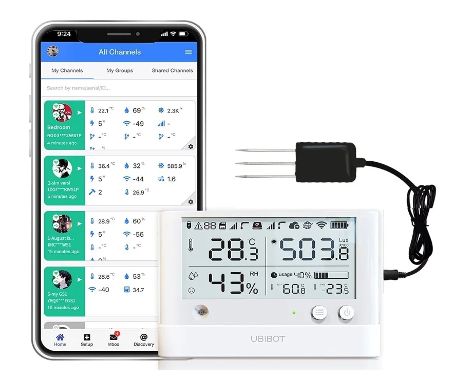 WS1 Pro Wifi Meter Temperature Humidity Sensor USB Monitor with LCD Display Environmental Sensor