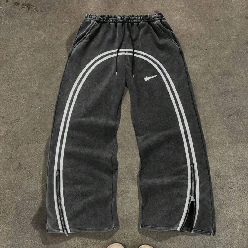 

Европейские и американские повседневные широкие брюки, американская уличная мода, унисекс, повседневные весенне-летние модные брендовые брюки