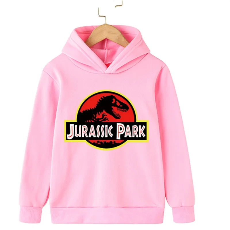 2-13 Years Old Kids Dinosaurs Hoodie Children\'s Spring Autumn Long Sleeve Sweatshirts Jurassic World 3 Fashion Casual Hooded Top