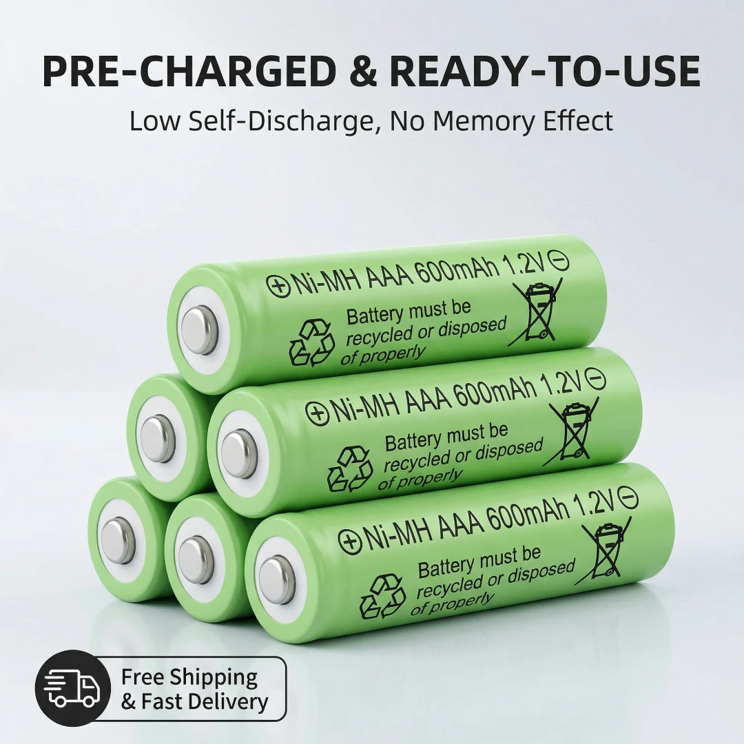 

AAA Rechargeable Batteries 1.2V Ni-MH 600mAh 3A Battery for Remote Control Toys Wireless Mouse Alarm Clock NiMH No.7 Cell R03
