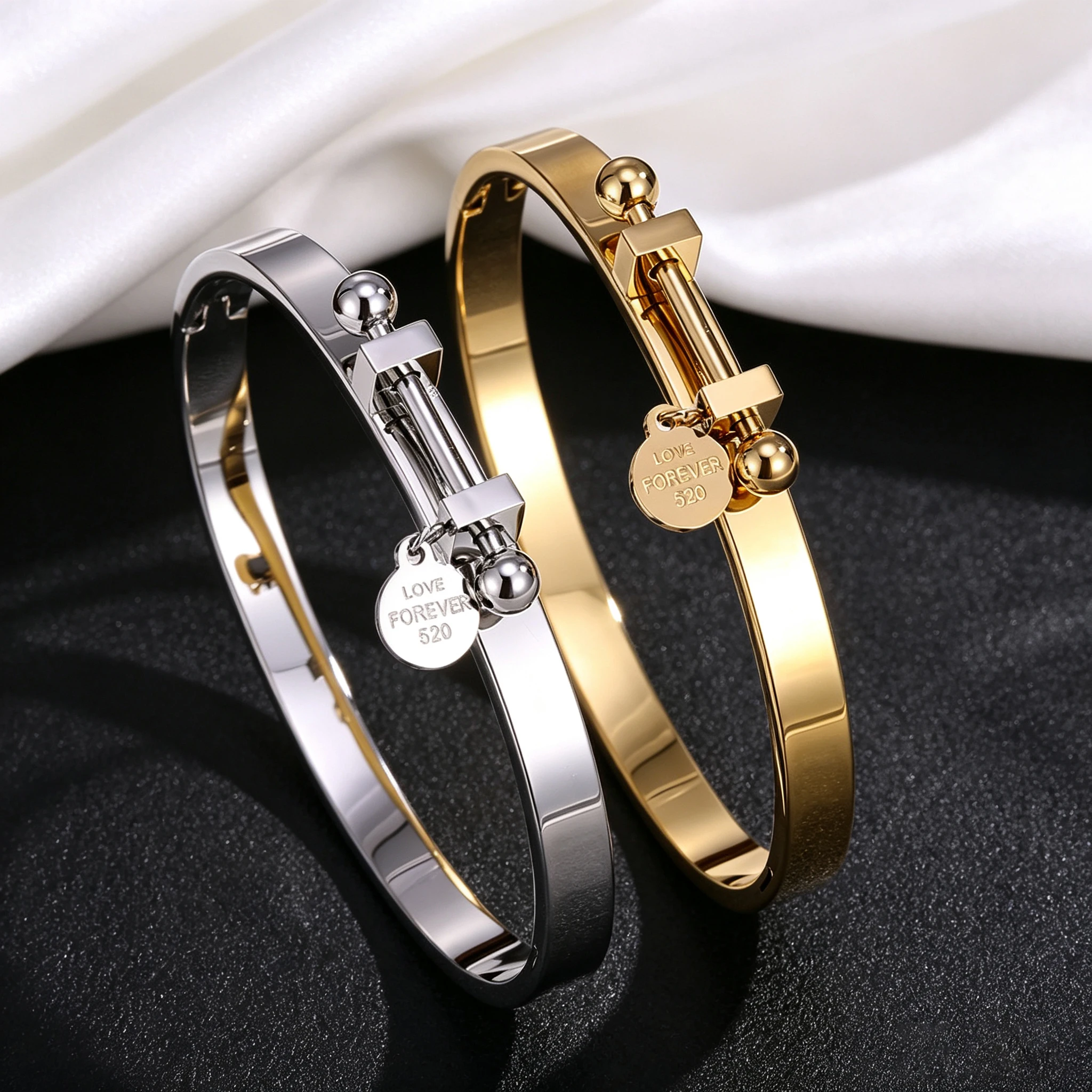 Neues Edelstahl-Paar-Armband, personalisierbar, modischer Schmuck, hochwertige Geschenke, Boutique-Accessoires für Damen und Herren