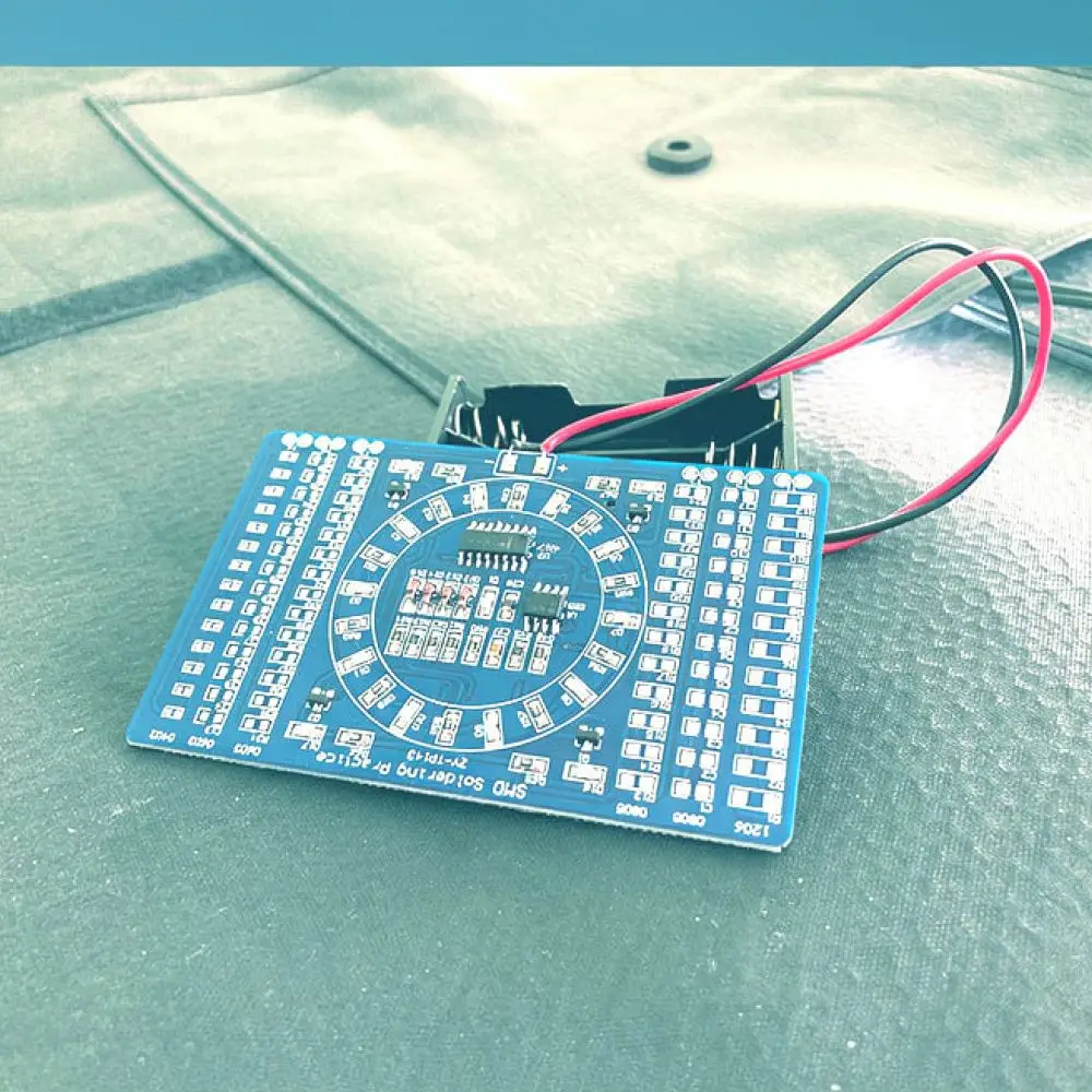 SMD LED Rotating Light Kit DIY Electronic Welding Training Board PCB Components Practice Educational Assembly Module