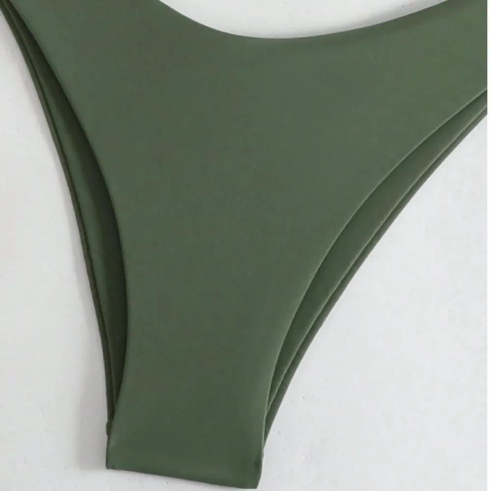 2Pcs/Set Fashion Summer Beach Bikini Brazilian Halter Bikini Set Bathing Suit Casual Women Swimsuit Vacation