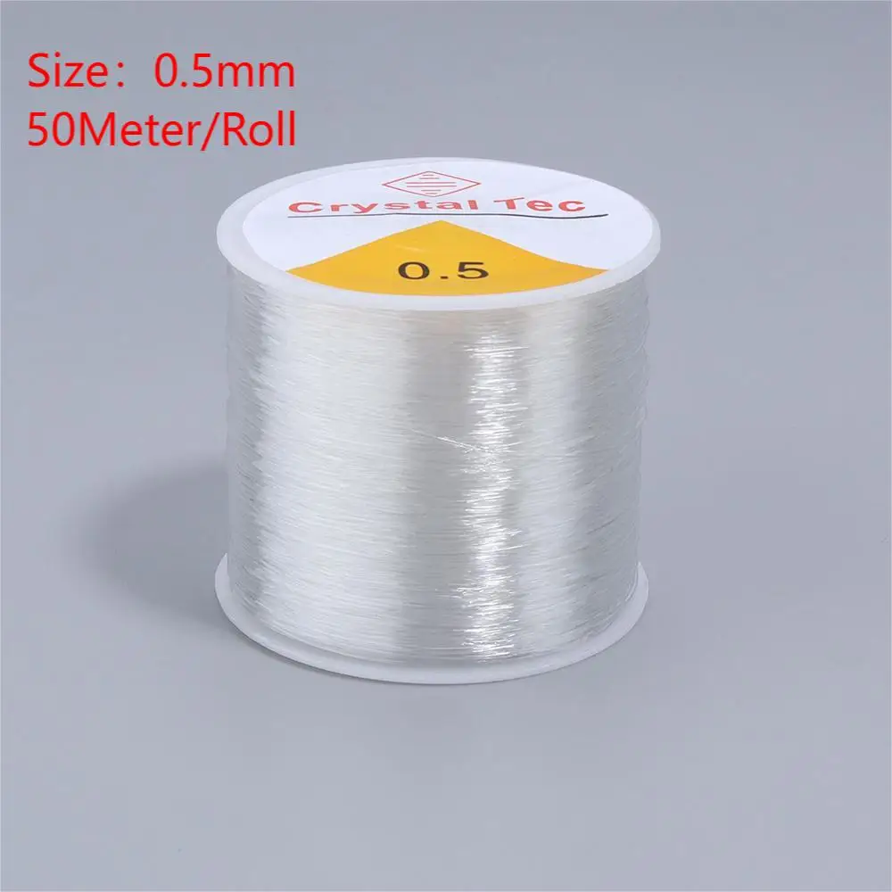 50M Transparent Elastic Beading Cord for Jewellery Making