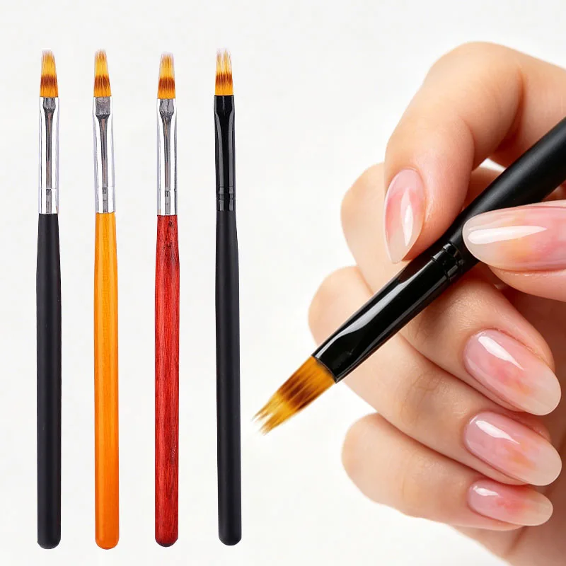 1/4pcs Nail Gradient Brush French Nail Art Brushes Thin Manicure Nail Gel Brush for Manicure Salon Tools XJS07