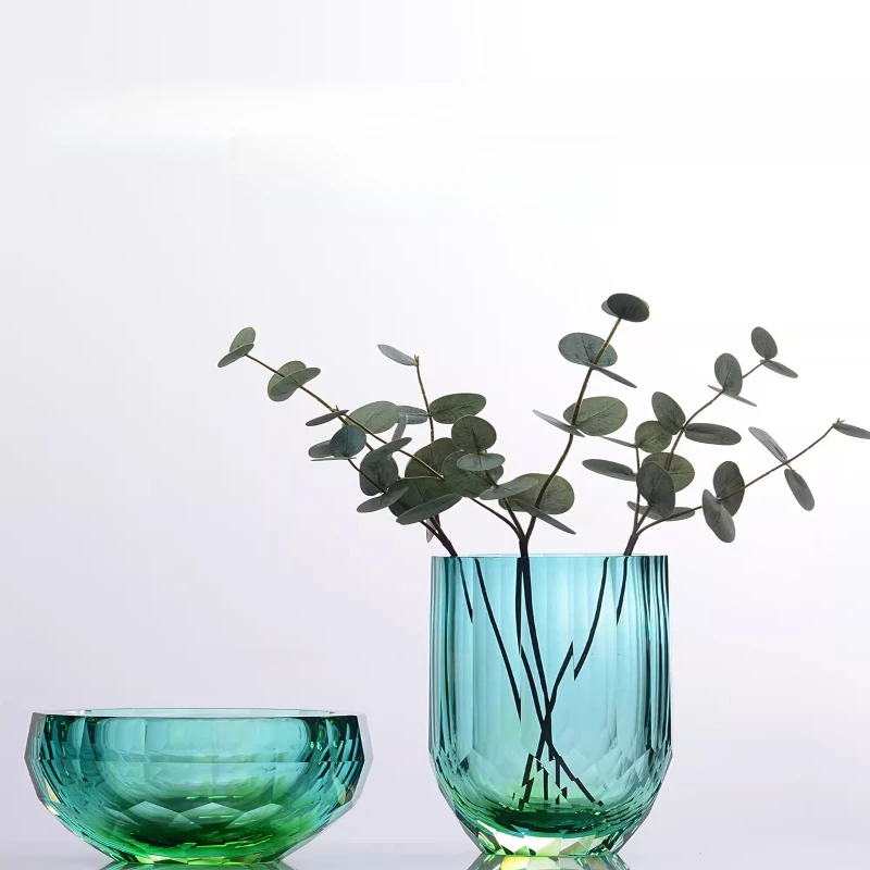 

Light luxury simple high-end glass vase home vase fruit bowl