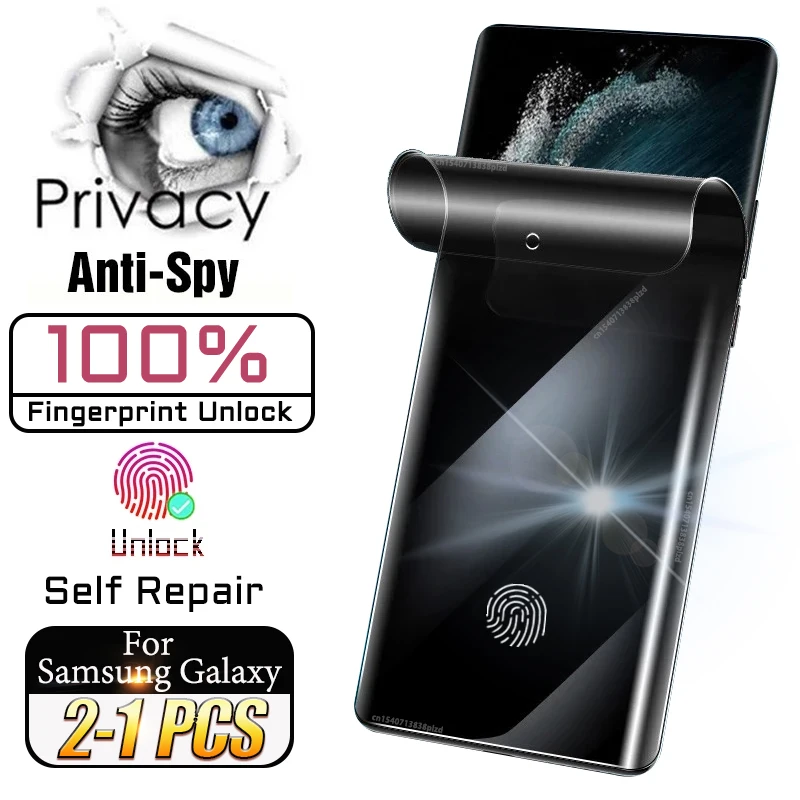 Self Repair Privacy Film For Samsung Galaxy S25 S24 S23 Ultra S22 S21 S20 Plus FE Anti-Spy Screen Protector Note 20 10 S10 5G