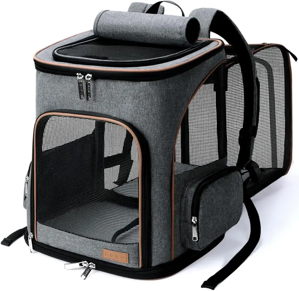 

Cat Backpack Expandable Pet Carrier Backpack for Small Cats and Dogs, Airline-Approved Foldable Dog Carrier Backpack with Inn