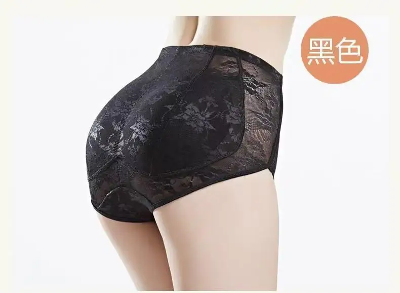 Sous-vêtements sexy rembourrés en dentelle pour femmes, faux fesses, body shaper, taille basse astronomique, sans couture, levage, coton