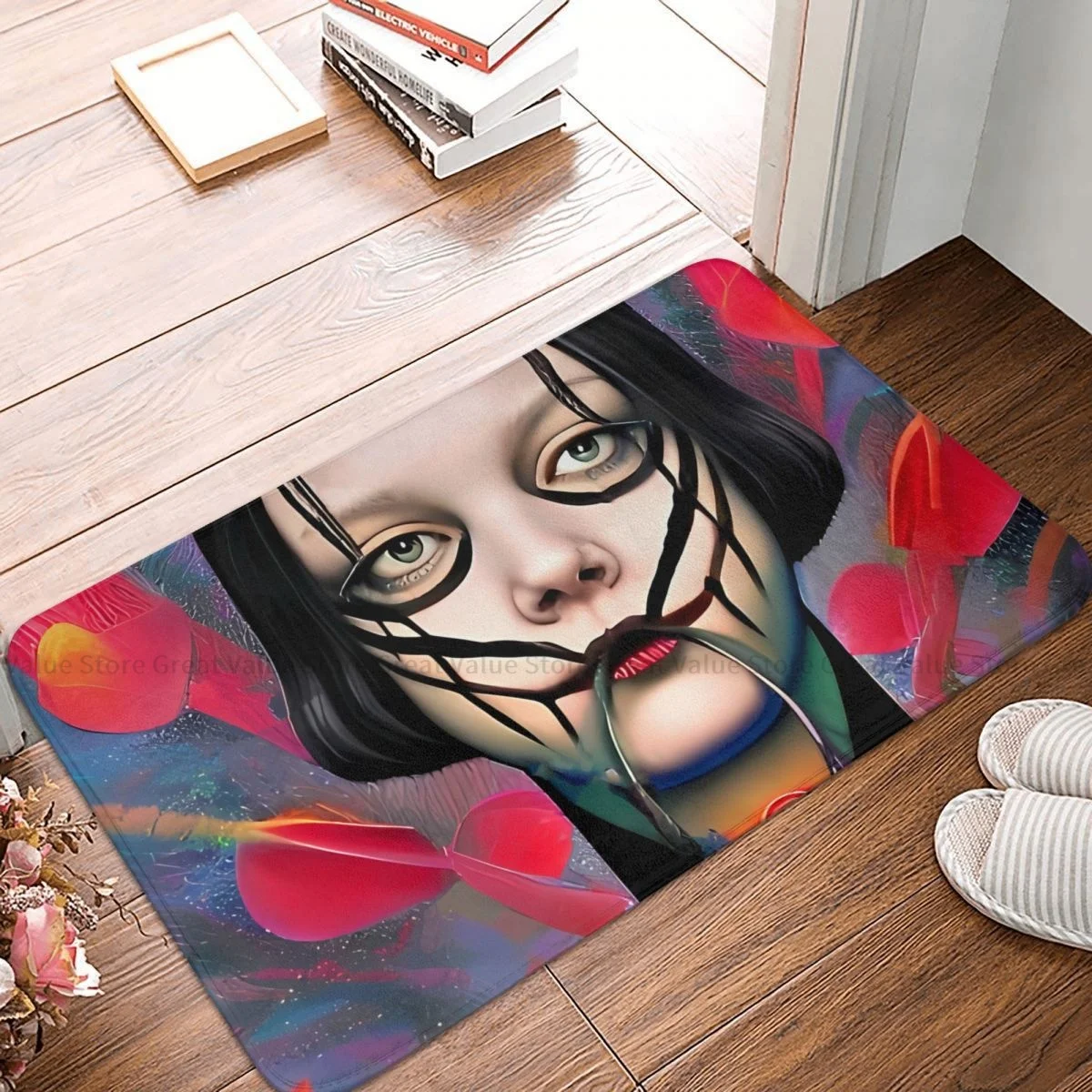 Wednesday TV Series Kitchen Non-Slip Carpet Flora Background Bedroom Mat Entrance Door Doormat Home Decoration Rug