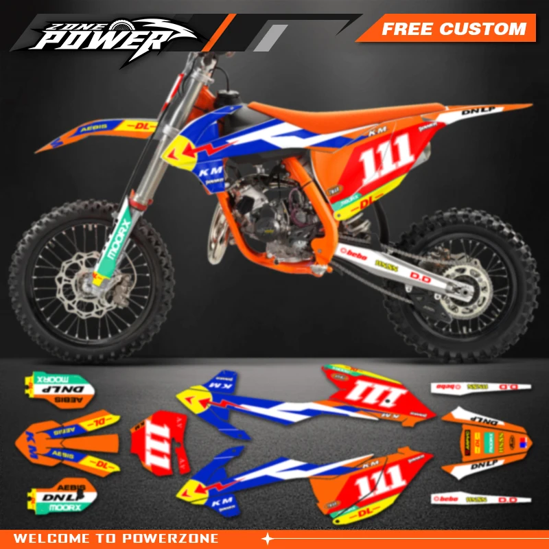 

Наклейки для графики мотоцикла Powerzone, наклейки для KTM SX85 SX 85 2018 2019 2020 2021 2022 2023 2024