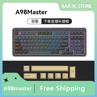 Dareu A98master Mechanical Keyboard Three Mode Wireless Bluetooth RGB Hot Swap Gasket Customized Office Gaming Keyboard