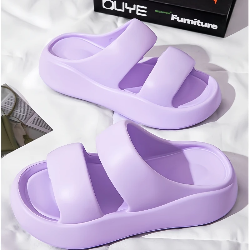 Summer Women EVA Slippers Men 2024 Bathroom Non-Slip Slides Girl Outdoor Beach Casual Sandals Couple Soft Thick Soled Flip Flops