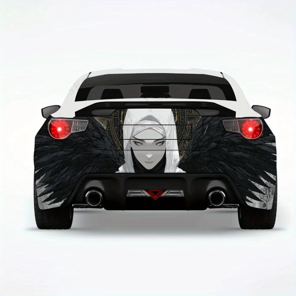

Mysterious Nun Wing Car Sticker,Automotive Car Vinyl Wraps for Decoration and Protection-Waterproof Self - Adhesive Vinyl Deca
