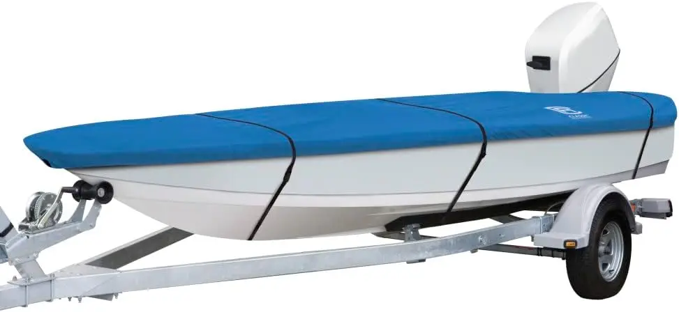 

Trailerable Boat Cover 12-14ft L x 68in W, Heavy Duty Polyester, UV & Water Resistant