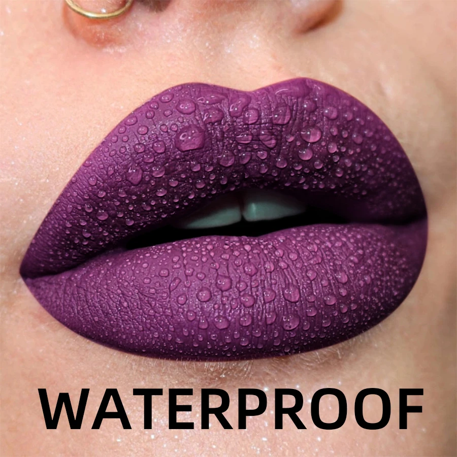 19 kleuren Matte Fluwelen Lipgloss Waterdichte Vloeibare Lipstick Naakt Zwarte Lippen tint Make-Up Lip Glazuur Cosmetica Rode Lip Stain Schoonheid