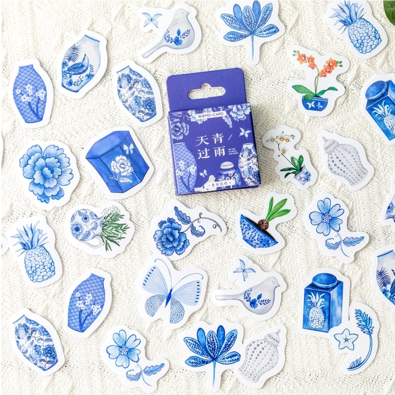 45 stuks bloemen, planten en vlinderstickers voor tijdschriften, agenda's, fotoalbums, decoratieve stickers, kantoorartikelen.