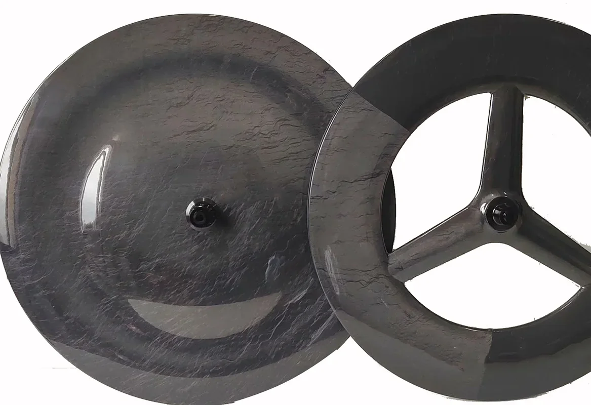 

Carbon 700C Road/Track/fixed gear TT Bike Fixed Gear Wheelset Ratchet Hub Custom Sticker Tubeless Wheelset Width 28mm