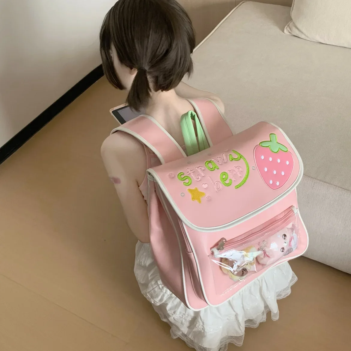 

Large Capaci Versatile Student Bapa Japanese Sle New oulder Bag Bookbag Cute Design Outing Bag Sweet Cool Sle