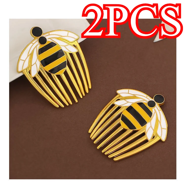 Niedlicher Miraculous Ladybug Queen Bee Goldener Haarkamm Seitenclip Kawaii Französisch Elegant Geschenk für Jungen Mädchen Fans Ornament Accessoire