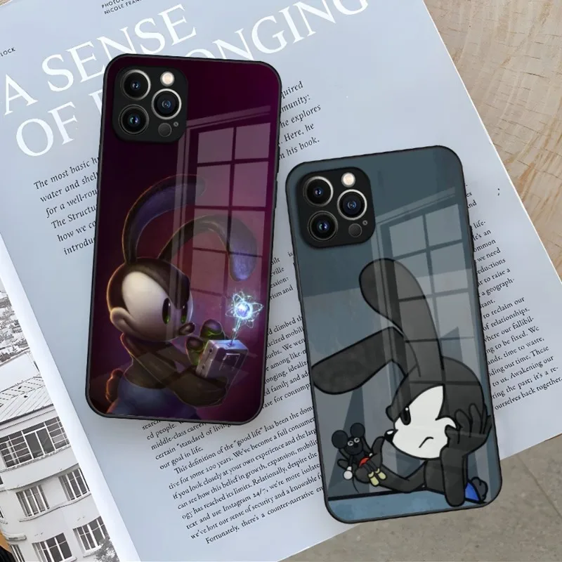 Oswald The Lucky Rabbit Phone Case For Iphone 15 14 13 12 11 Pro Max Mini X Xr Xs 8 7 Puls Glass