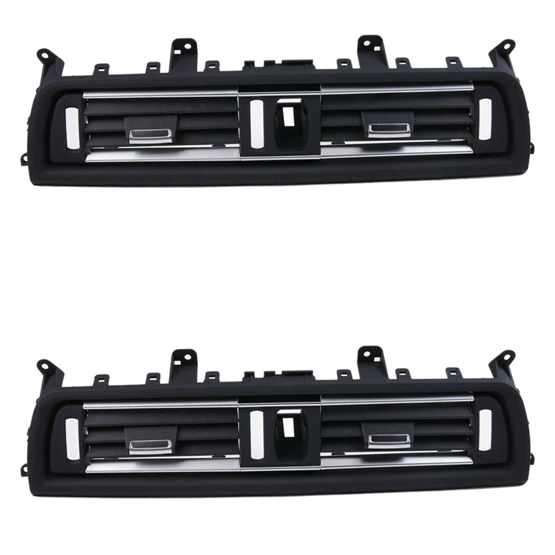 2X penutup Panel Outlet ventilasi panggangan AC konsol sentral untuk-BMW 5 Series F10 F11 F18 64229209136 LHD