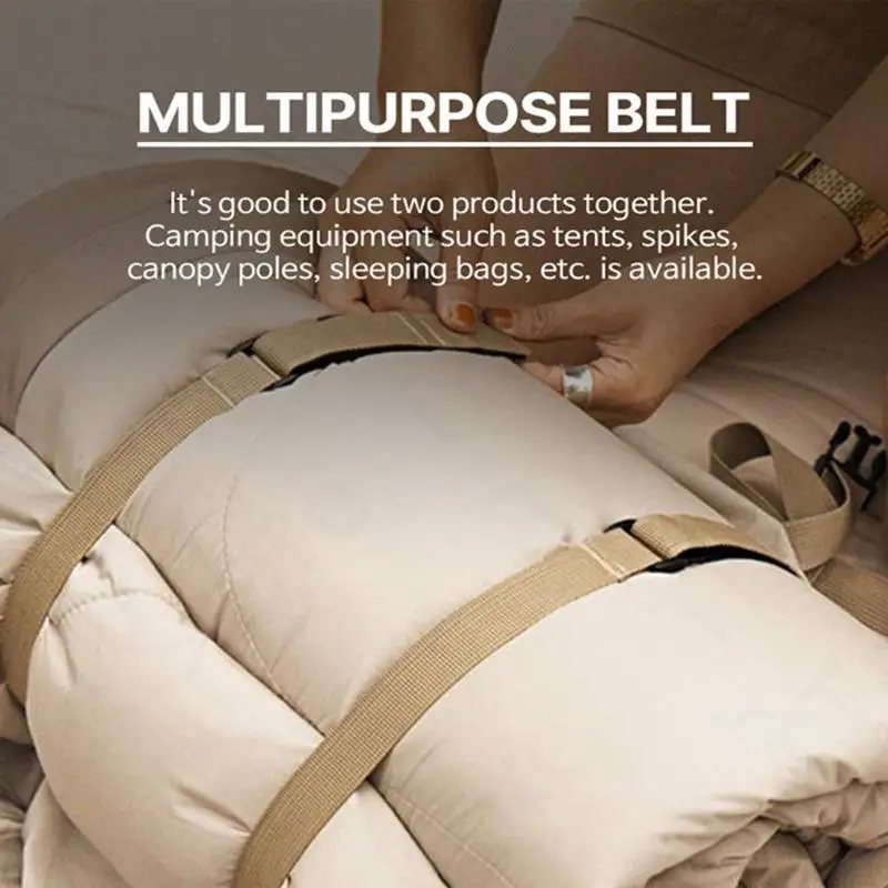 31BE 2pcs Outdoor Nylons Buckles Strap Luggages Lash Belt Strap Tie Belt Cargo Strap Tie down Lash Belt Fastening Strap