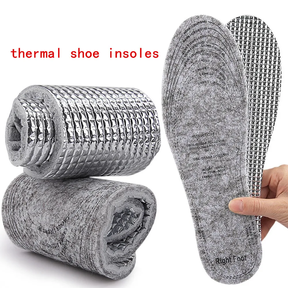 5Pair Thermostatic Foil Thermal Insoles for Men and Women Cold-proof Warm Breathable Winter Boots Pad Deodorant
