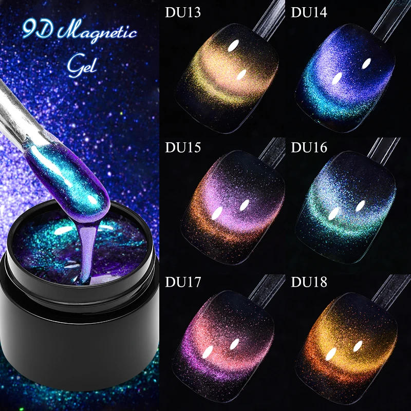 

MTSSII 8ml Snowlight Magnetic Nail Gel Polish 9D Rainbow Semi Permanent Soak Off Sparkling Nail Art Gel Varnish For Manicure