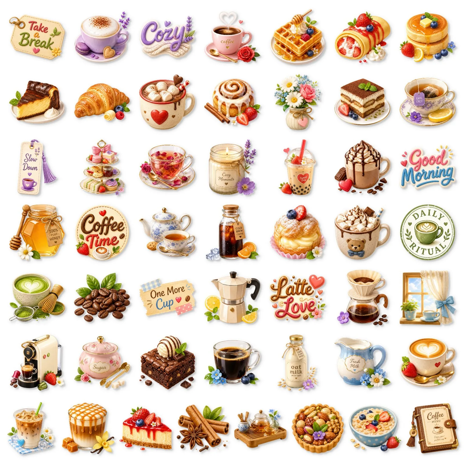 50 Buah Stiker Teh Sore Kopi R - Coffee Tea Journal ulasan dan harga