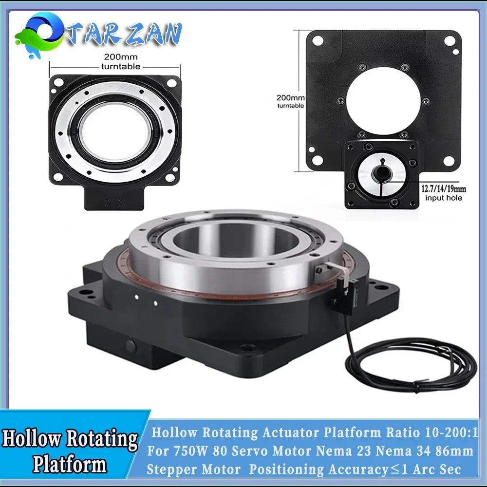 

Высокоточная поворотная полая вращающаяся платформа на 360 градусов для 80 сервопривода Nema34, шаговый двигатель 86 мм, замена кулачкового индексатора/двигателя DD