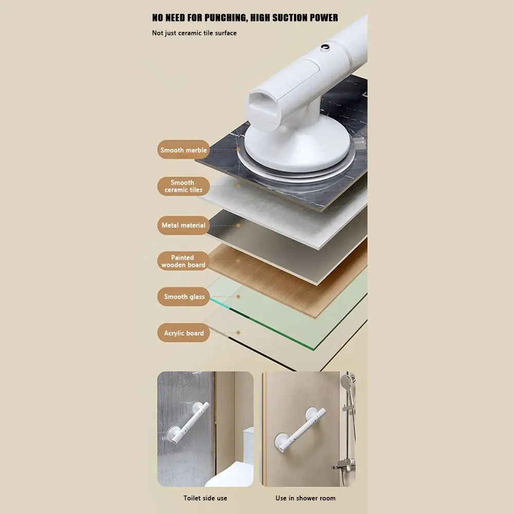 Fashion Anti Slip Hand Grips Shower Tub Grab Handle Safety Bathroom Aid Bath Hardware Grab Bar Safe Handle Handrail