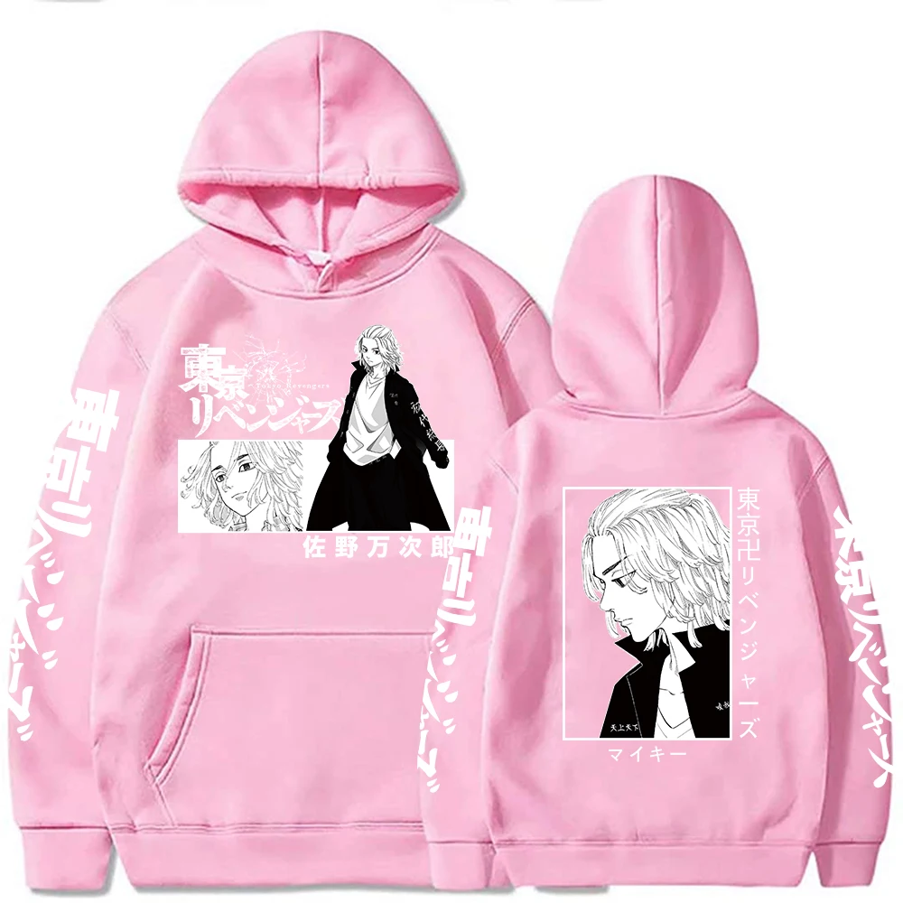 طوكيو المنتقمون أنيمي البلوز مانجيرو سانو ميكي مطبوعة مقنعين الرجال النساء الشارع هوديس Harajuku الشارع الشهير الذكور البلوز #2