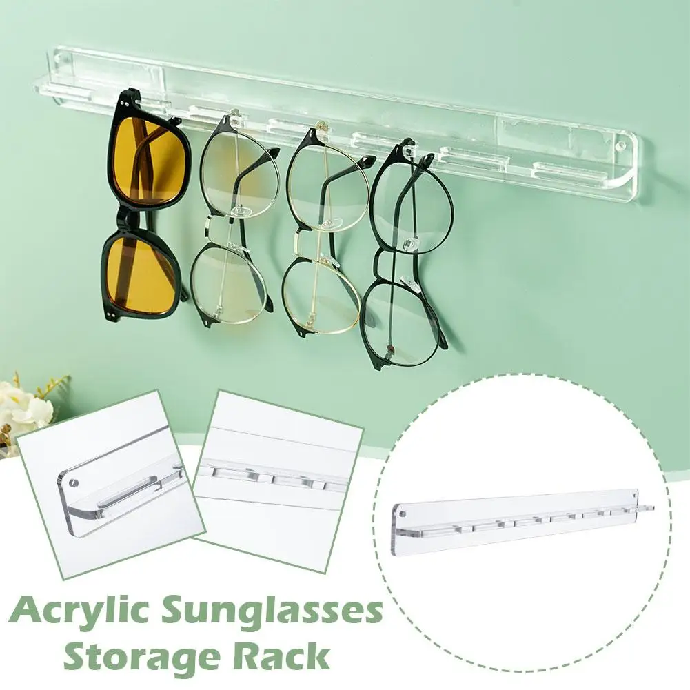 Acrylic Glasses Storage Rack Wall Mounted Glasses Rack County-level Installation Display Rack Transparent Glasses Rack