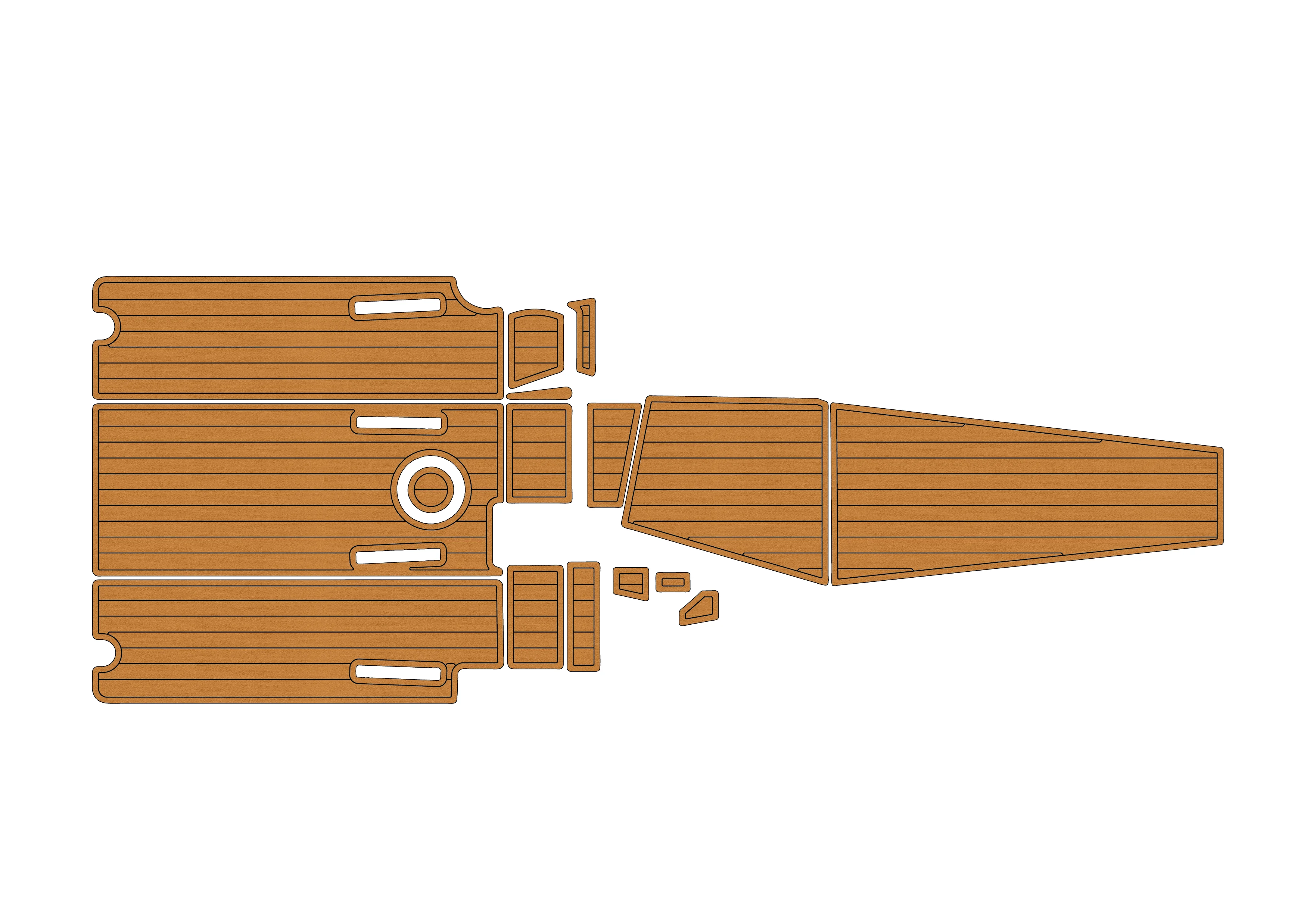 

2006-2015 Baja 35 Outlaw 1/4 "6 мм пена EVA Нескользящий морской коврик из тикового дерева из ПВХ, ковер из аква-погрей, морской пол