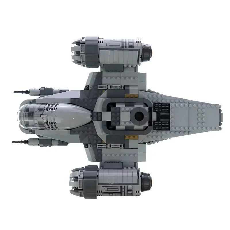 1023PCS Hi-Tech Starship Combat Airplane, Mandalorian, Razor Badge, Spaceship Model, Toy Building Blocks, Children's Rite of Pas