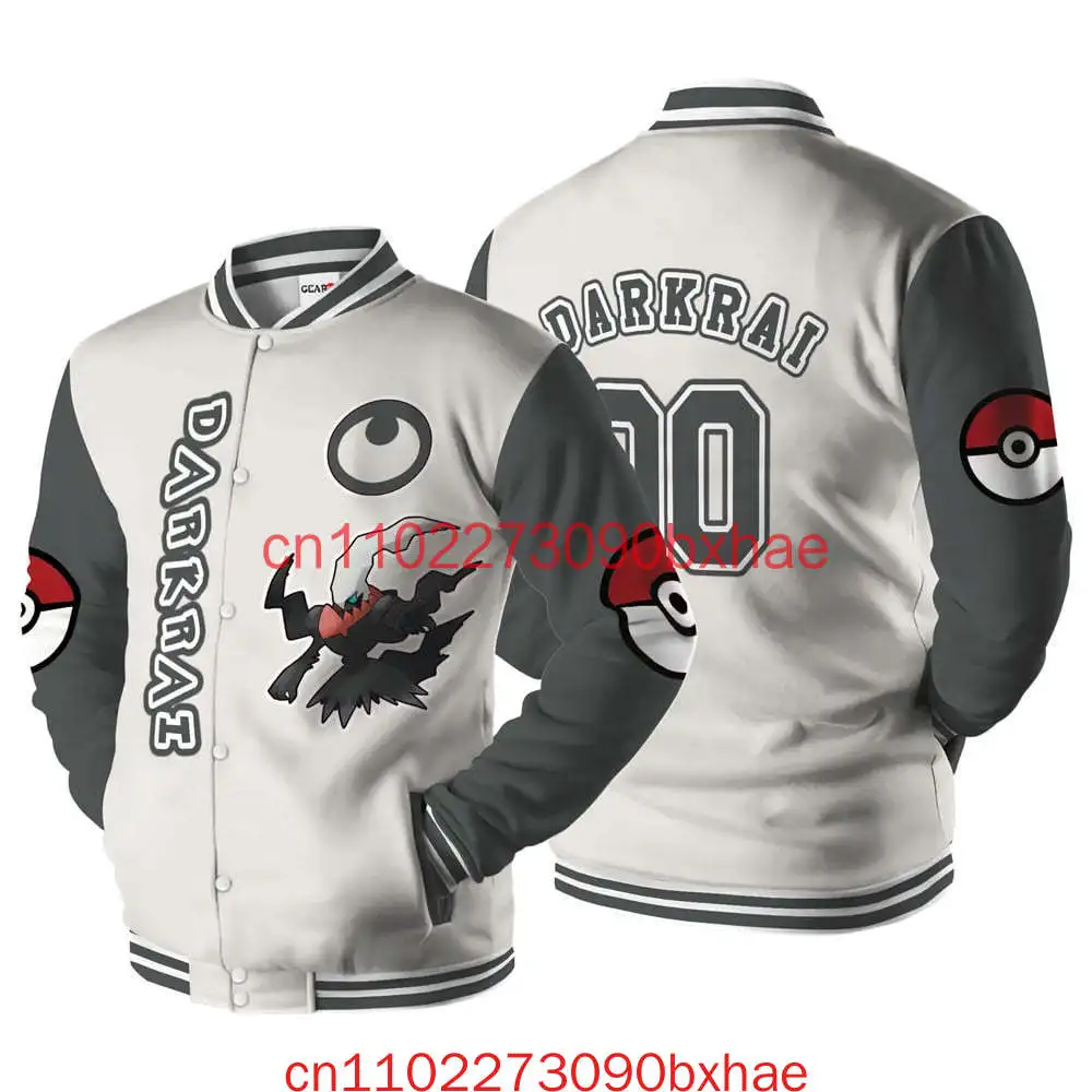 เสื้อแจ็คเก็ตเบสบอลลายโปเกมอนใหม่สำหรับฤดูใบไม้ร่วงและฤดูหนาว พิมพ์ลาย 3 มิติ สไตล์สตรีทแวร์  สำหรับผู้ชาย ผู้หญิง และเด็ก