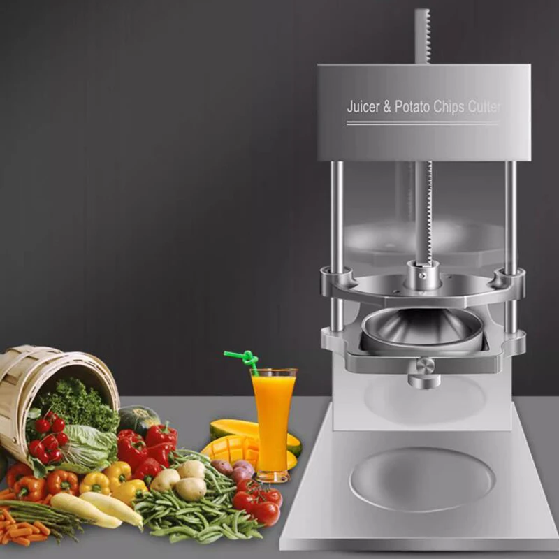 Stainless Steel Potato Chips Cutting Machine 110V 220V Vegetable Strip Cutter Machine Multifunctional Fruit Juicer Machine