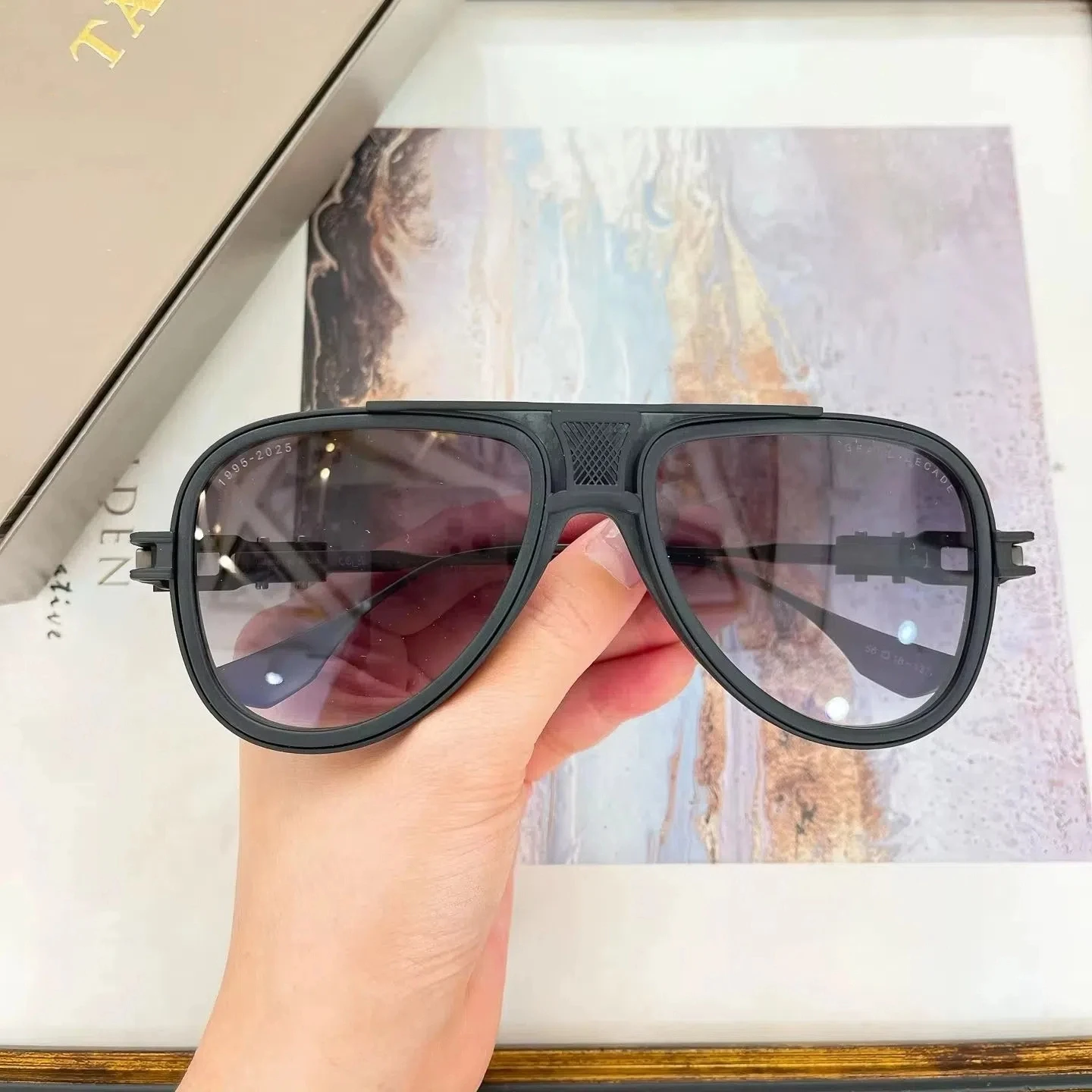 Authentic For DIYTA DT GRAND-DECADE DTS460-A Alloy Frame Men Women Sun Glasses Driving Anti-Glare Male Couple Eyewear With Box