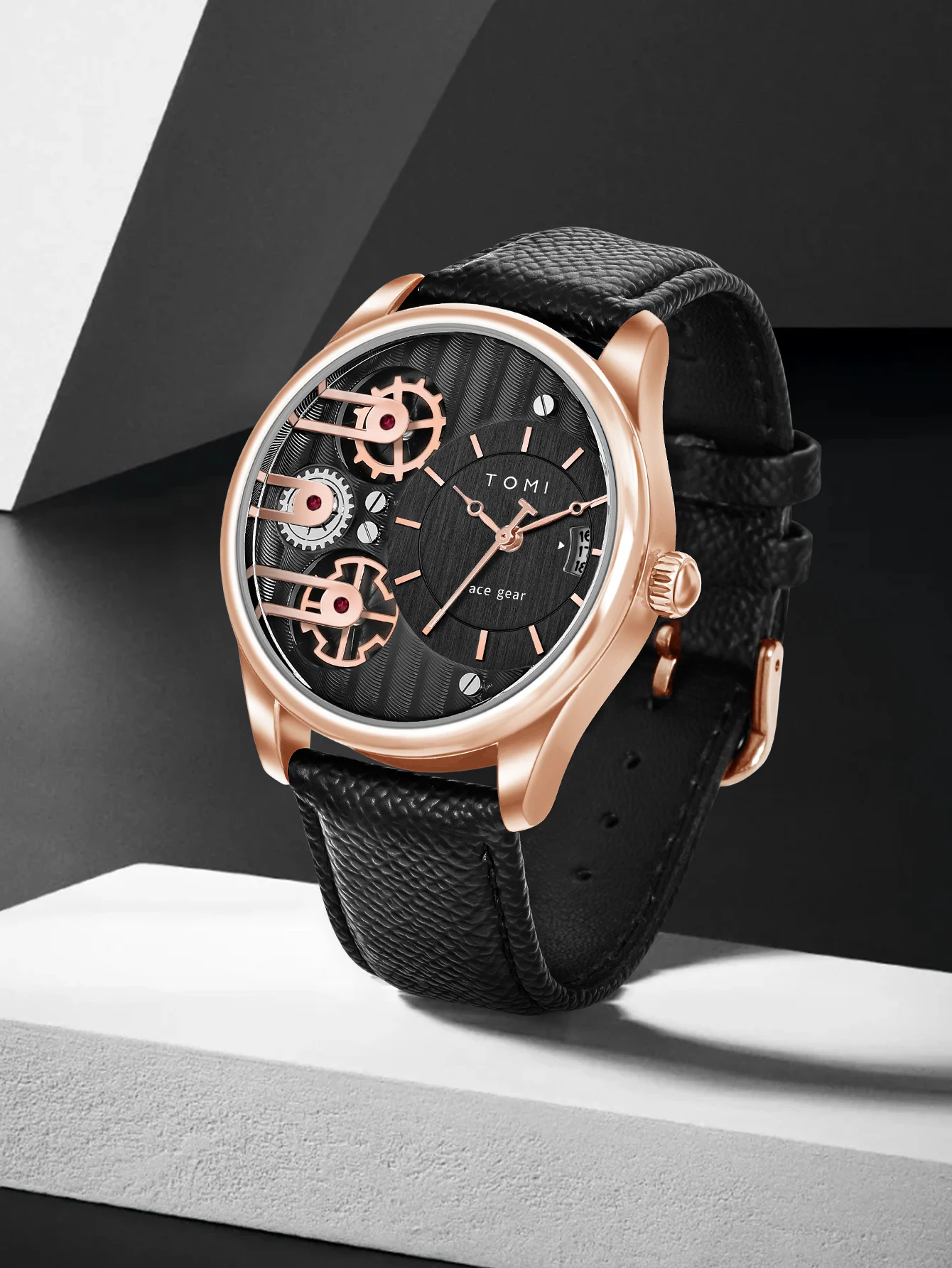 Tomi Herren Geschenk box Kombination Set Uhr Luxus und einfache Business abnehmbare Armband Quarzuhr Herren uhr Festival Geschenk – Detail 24