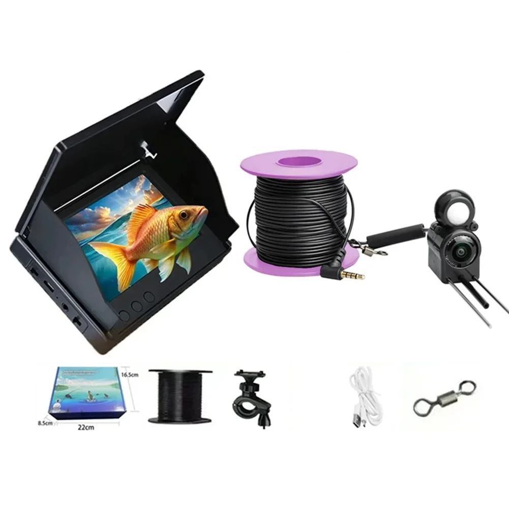 

4.3 Inch For Ultra Clear ​screen Fish Finder Underwater Fishing Camera Boat Screen Bracket Charging Cable Ctagonal Ring Fishing