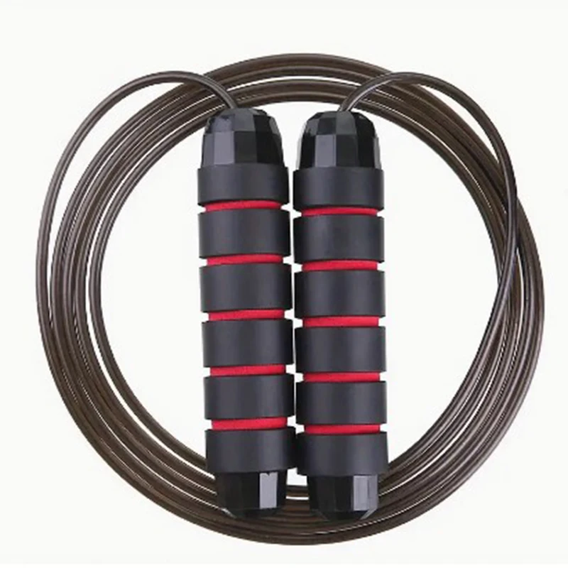 1Pc Jump Rope Professional Tangle Free Rapid Speed Jumping Rope Foam Handle Adjustable Steel Skipping Rope Gym Fitness Slim Body